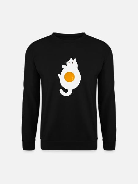 Funny egg cat - Unisex Sweatshirt - black