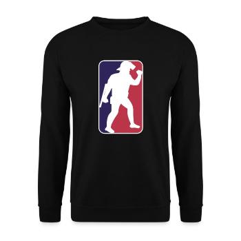 Riot Blue/Red - Unisex Sweatshirt - black - Front - Alina (178cm) & Michal (187cm)