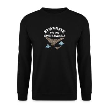 Ray manta ray stingray plate gill river - Unisex Sweatshirt - black - Front - Alina (178cm) & Michal (187cm)