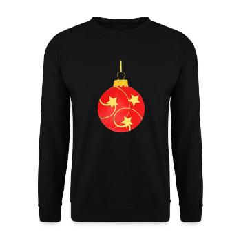 Weihnachtskugel Weihnachtsbaumkugel Weihnachten - Unisex Pullover - Schwarz - Vorne - Alina (178cm) & Michal (187cm)