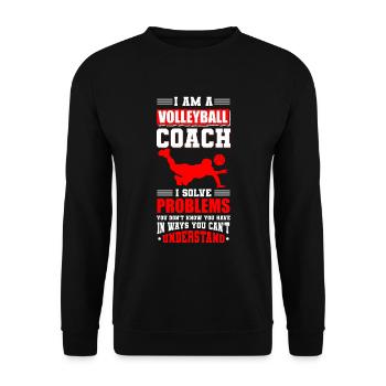 Sport Volleyball Team Ball Sports Sport - Unisex Sweatshirt - black - Front - Alina (178cm) & Michal (187cm)
