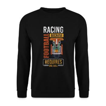 Racer Kart Track Go kart Racing - Unisex Sweatshirt - black - Front - Alina (178cm) & Michal (187cm)