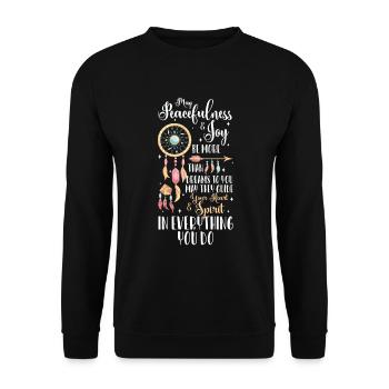 Dream Catcher Tattoo Dreaming - Unisex Sweatshirt - black - Front - Alina (178cm) & Michal (187cm)