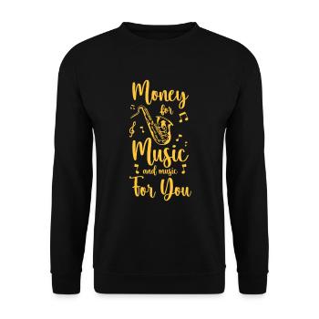 Musik Instrument Musikinstrument Entertainer - Unisex Pullover - Schwarz - Vorne - Alina (178cm) & Michal (187cm)
