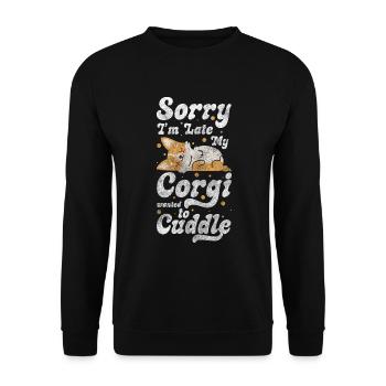 Câlin Sécurité Coeur - Sweat-shirt Unisexe - noir - Devant - Alina (178cm) & Michal (187cm)