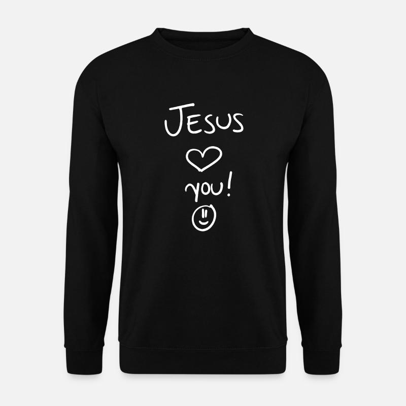 Jesus liebt dich - Unisex Pullover - Schwarz