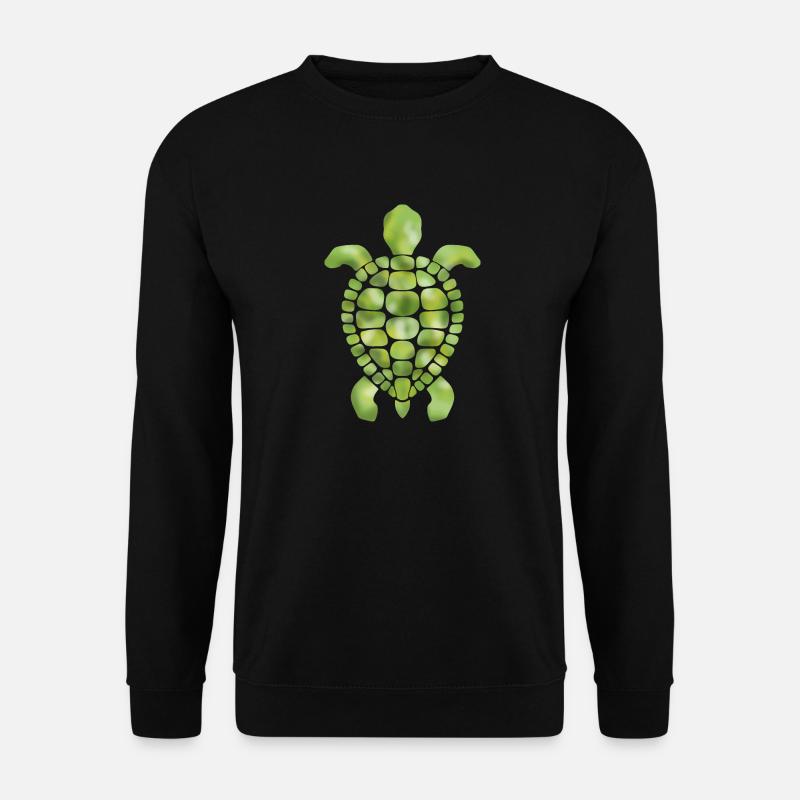 Green turtle mosaic pattern - Unisex Sweatshirt - black
