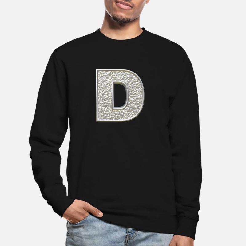 D, lettre, lettre D, initiale, initiale D, monogramme, Sweat-shirt Unisexe