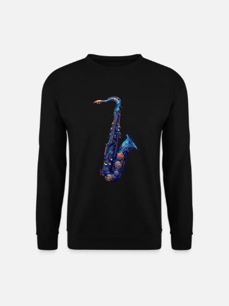 Saxophone Poisson - Sweat-shirt Unisexe - noir