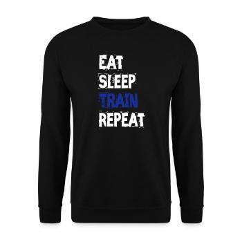 training - Unisex Sweatshirt - black - Front - Alina (178cm) & Michal (187cm)