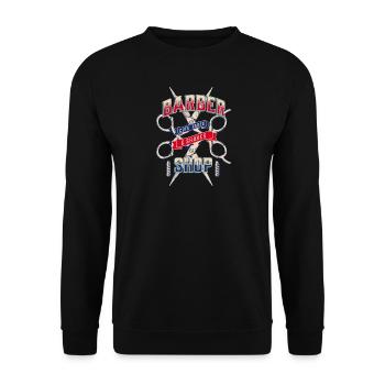 Barbier Barbier - Sweat-shirt Unisexe - noir - Devant - Alina (178cm) & Michal (187cm)