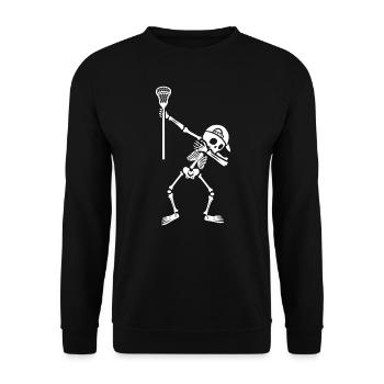 Lacrosse Player Ball Racket Lacrosse Boys - Unisex Sweatshirt - black - Front - Alina (178cm) & Michal (187cm)