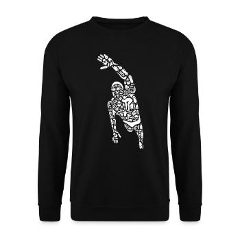 Schwimmen Schwimmsport Jungen Schwimmer Herren - Unisex Pullover - Schwarz - Vorne - Alina (178cm) & Michal (187cm)