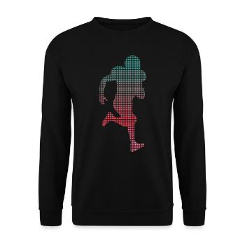 Football américain Football masculin pixelisé pour garçons - Sweat-shirt Unisexe - noir - Devant - Alina (178cm) & Michal (187cm)