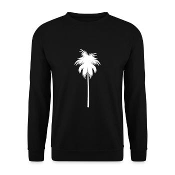 PALME BLANC - Sweat-shirt Unisexe - noir - Devant - Alina (178cm) & Michal (187cm)