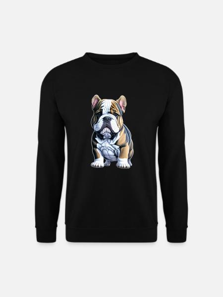Süßer Bulldogge Welpe - Unisex Pullover - Schwarz