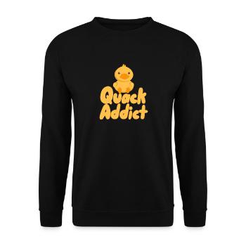 Quacksalber - Unisex Pullover - Schwarz - Vorne - Alina (178cm) & Michal (187cm)