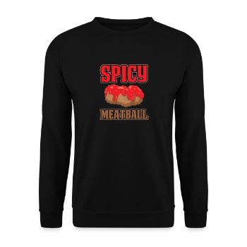 Pikante Frikadelle - Unisex Pullover - Schwarz - Vorne - Alina (178cm) & Michal (187cm)