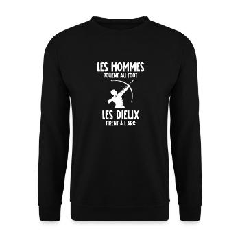 les dieux tirent à l'arc - Sweat-shirt Unisexe - noir - Devant - Alina (178cm) & Michal (187cm)