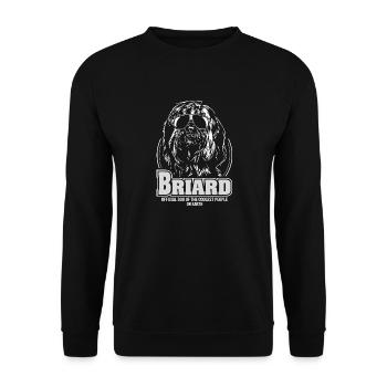 BRIARD les gens les plus cool chien disant chiens wilsigns - Sweat-shirt Unisexe - noir - Devant - Alina (178cm) & Michal (187cm)