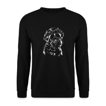 Énormes sucettes cool lunettes de soleil chiens Wilsigns - Sweat-shirt Unisexe - noir - Devant - Alina (178cm) & Michal (187cm)