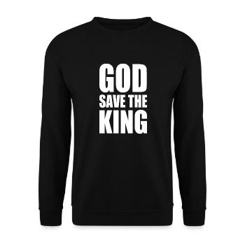 god save the king - Sweat-shirt Unisexe - noir - Devant - Alina (178cm) & Michal (187cm)
