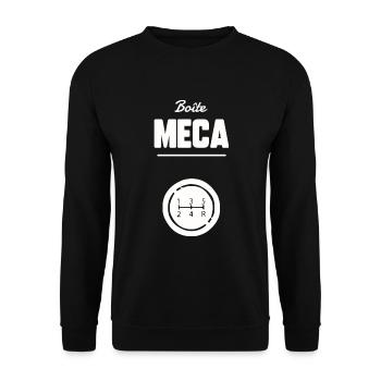 Boite Meca - Sweat-shirt Unisexe - noir - Devant - Alina (178cm) & Michal (187cm)
