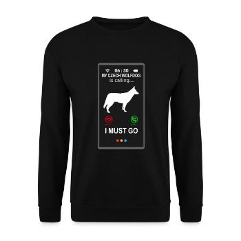 Appels tchèques czech Wolfhound - Sweat-shirt Unisexe - noir - Devant - Alina (178cm) & Michal (187cm)