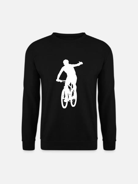 Radfahrer Silhouette MTB Fahrrad - Unisex Pullover - Schwarz