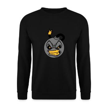 Angry Bomb - Unisex Sweatshirt - black - Front - Alina (178cm) & Michal (187cm)