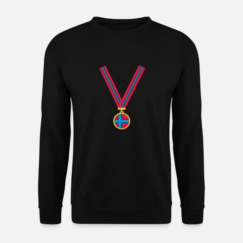 gold_medaille_no_flag3_clr - Unisex Pullover - Schwarz