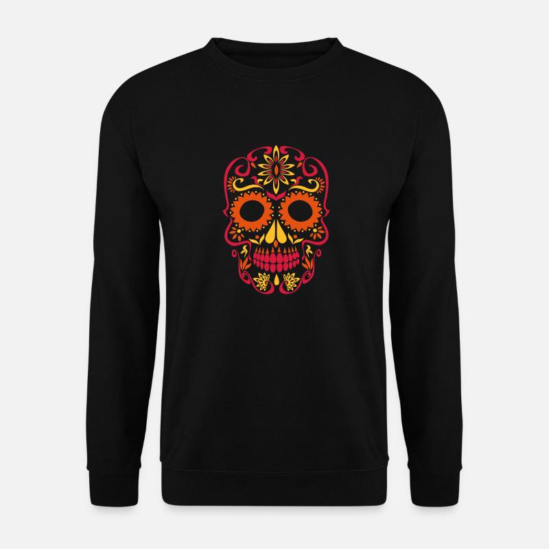 zuckerschädel Halloween - Unisex Pullover - Schwarz