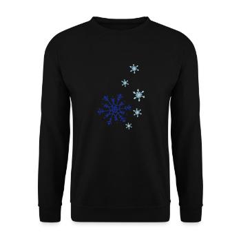 Snowflakes falling - Unisex Pullover - Schwarz - Vorne - Alina (178cm) & Michal (187cm)