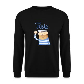 'Hello' Fiete Baby Longsleeve - white - Unisex Pullover - Schwarz - Vorne - Alina (178cm) & Michal (187cm)