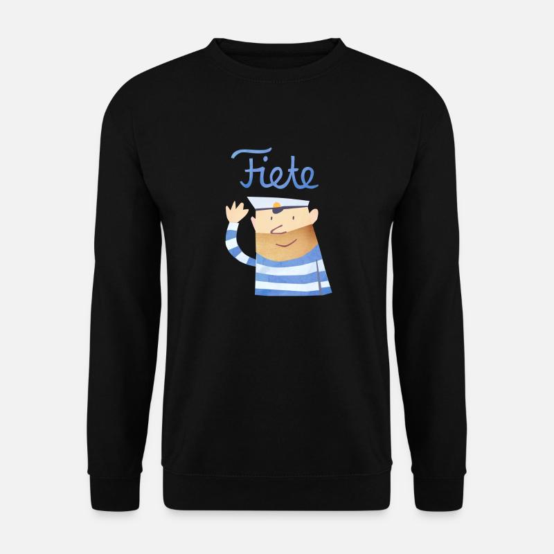 'Hello' Fiete Baby Longsleeve - white - Unisex Pullover - Schwarz