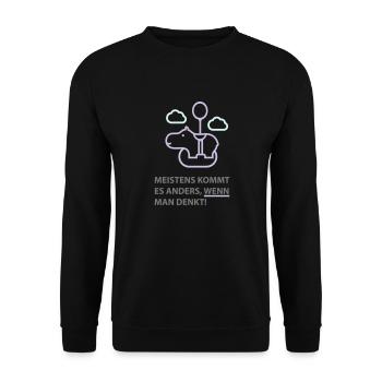 Flying Hippo.ai - Unisex Pullover - Schwarz - Vorne - Alina (178cm) & Michal (187cm)