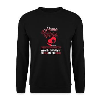 Mama Tochter - Unisex Pullover - Schwarz - Vorne - Alina (178cm) & Michal (187cm)