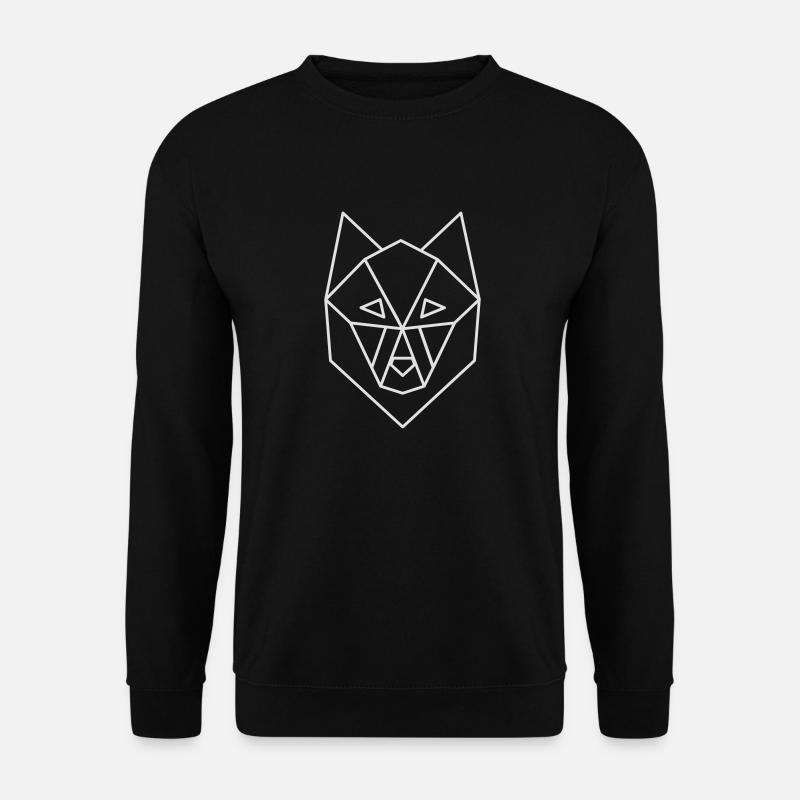 wolf geometric dark backgrounds - Unisex Sweatshirt - black