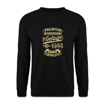Geburtstag 1966 - Unisex Pullover - Schwarz - Vorne - Alina (178cm) & Michal (187cm)