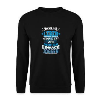 JOGGEN - Unisex Pullover - Schwarz - Vorne - Alina (178cm) & Michal (187cm)