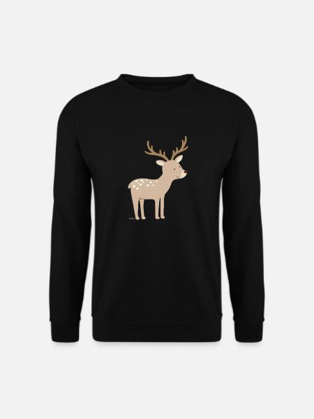 Hirsch - Unisex Pullover - Schwarz