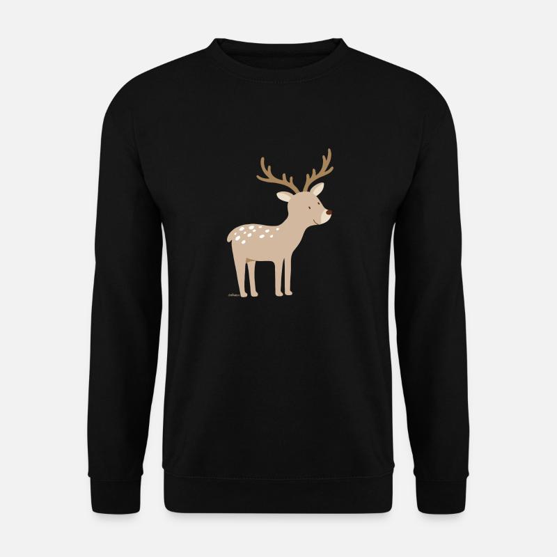 Hirsch - Unisex Pullover - Schwarz