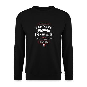 Réunionnaise Parfaite - Sweat-shirt Unisexe - noir - Devant - Alina (178cm) & Michal (187cm)