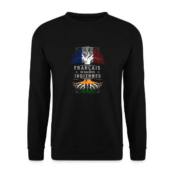 Racines Indiennes - Sweat-shirt Unisexe - noir - Devant - Alina (178cm) & Michal (187cm)