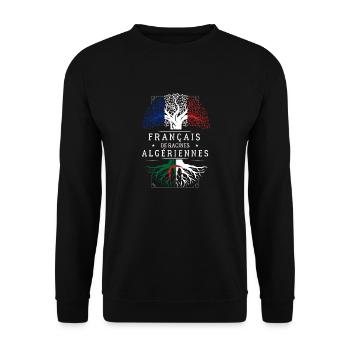 Racines Algeriennes - Sweat-shirt Unisexe - noir - Devant - Alina (178cm) & Michal (187cm)