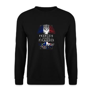 Racines Picardes - Sweat-shirt Unisexe - noir - Devant - Alina (178cm) & Michal (187cm)