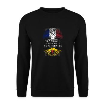Racines Auvergnates - Sweat-shirt Unisexe - noir - Devant - Alina (178cm) & Michal (187cm)