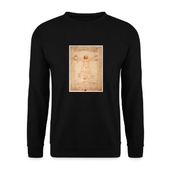 leonardo da vinci human - Unisex Pullover - Schwarz - Vorne - Alina (178cm) & Michal (187cm)