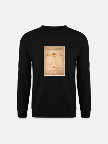 leonardo da vinci humane - Unisex Sweatshirt - black