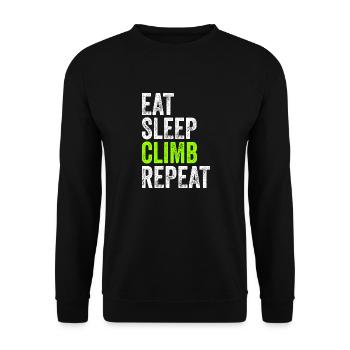 Cadeau drôle pour les grimpeurs, escalade de bloc - Sweat-shirt Unisexe - noir - Devant - Alina (178cm) & Michal (187cm)